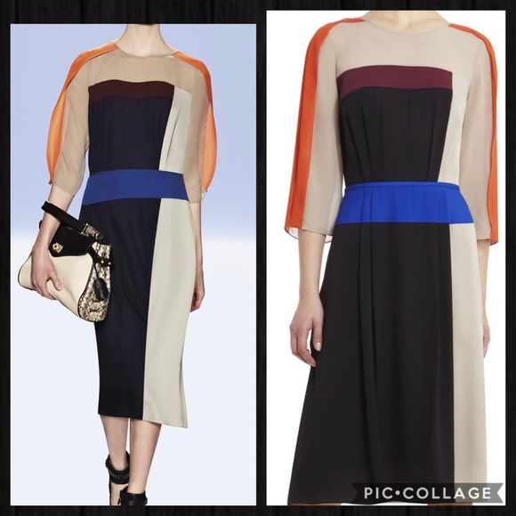 BCBGMaxAzria Dresses & Skirts - BCBGMaxazria Runway Fionne Color-Blocked Dress NWT